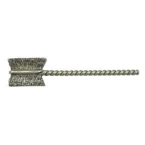 Weiler 21028 Power Tube Brush, Burrite Style, 9/16", 0.05" Steel Wire Fill, 5/8" Length, Made in The USA (Pack of 10)