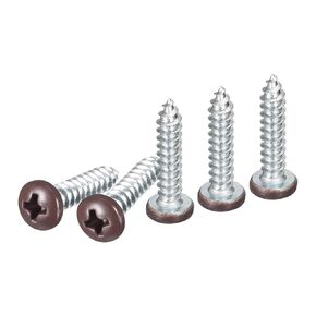 #8x3/4" Brown Pan Head Phillips Sheet Metal Screw - 25Pack - Zinc Plated Carbon Steel Self-Tapping Screw Wood Screws