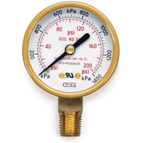Hobart 770128 Oxy/Acet,Gauge Low Pressure,Psi/Kpa,Oxygen