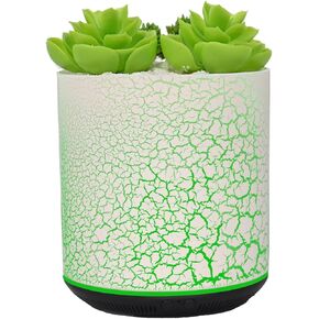 Cute Potted Succulent Essential Oil Diffuser 400 mL Humidifier Ultrasonic Aromatherapy Diffuser Colorful LED Lights, 3in1, Auto Shut-Off (Dark-YK)