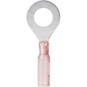 ANCOR MARINE GRADE 310699 Electrical Nylon Insulated Adhesive Lined Heat Shrink Ring Terminals (22 to 18-Gauge, Size 3/8 Screw, 100-Pack)