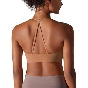 ABOCIW Women Sports Bra Padded Cross Back Low Medium Impact Yoga Bra Workout Crop Tank Top in Kuwait