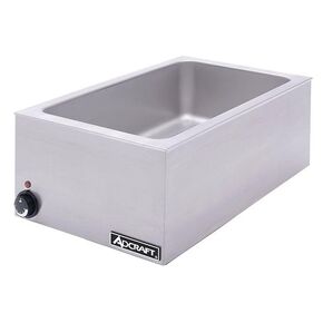 Adcraft Full Size Food Cooker/Warmer, 1500W, in Stainless Steel (FW-1500W/C)