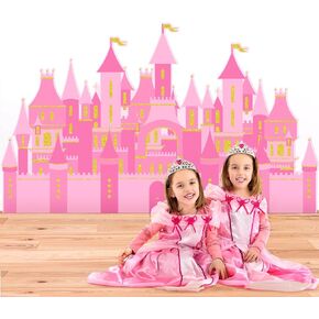 Pink Castle Cardboard Princess Party Decoration Castle Table Decoration Princess Birthday Backdrop Princess Theme Halloween Baby Shower Wedding Fairy Tale Photography Background