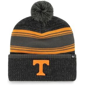 47 Tennessee Volunteers Mens Womens Fadeout Cuff Knit Stretch Fit Graphite Beanie with Orange Logo