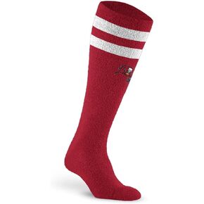 For Bare Feet NFL TAMPA BAY BUCCANEERS Cozy Feather Compression Varsity Stripe Team Color Large/Extra Large