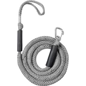7FT Stretch to 14FT Boat Beach Anchor Rope Bungee Lines for Beach Anchor, PWC, Pontoon, Canoe,Jet Ski Or Seadoo, PWC Accessories, Shallow Water Anchor Pole 1-Pack (Grey)