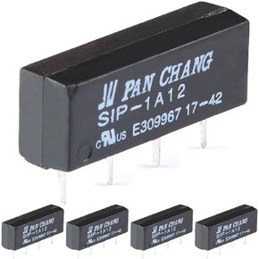 5PCS SIP-1A12 Reed Switch Relay 5V 4 Pins DC Resistance 450~550ohm Normally Open 1A Relay Module