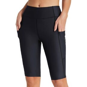 BALEAF Women's 12" Swim Shorts UPF 50+ High Waisted Long Board Shorts with 2 Pockets