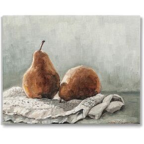 Stupell Industries Pears on Blanket Painting Canvas Wall Art by Marian Parsons