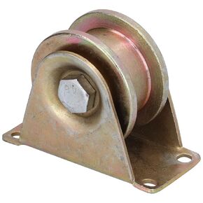 Wheel, Wheel 60mm 2.36in, H Type Heavy Duty Pulley 350kg 771.6lbs, V Grooved Wheel with 2.5mm/0.1in Bracket, for, Hardware