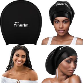Extra Large Swim Cap,Swimming Caps for Women Men,Swim caps for Women,Waterproof Silicone Swim Cap,Keep Hair Dry,Swim Cap for Braids and Dreadlocks Women,Swim Cap for Long Thick Curly Hair