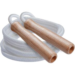 Champion Sports Wooden Handle Nylon Jump Rope