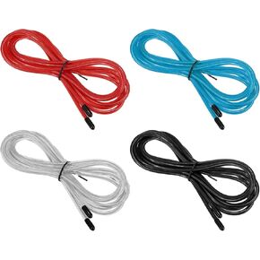 PATIKIL 10Ft Speed Jump Rope Replacement Cable, 4 Pack 4.5mm Professional Skipping Rope Replacement for High-Speed Jump Ropes, Multicolor