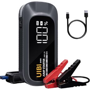 Car Battery Jump Starter, UIBI 2500A Portable Car Jump Starter Battery Pack (Up to 8.0L Gas/7.0L Diesel) 12V Car Battery Jumper Box with Quick Charge, Larger LCD, 3-in-1 Light, Smart Jumper Cable