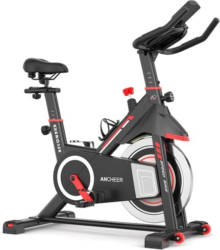 دراجة تمرين أنشير، دراجات ثابتة للمنزل، دراجة ثابتة مع شاشة LCD، دراجة تدور مع دولاب موازنة ثقيل، يتم تركيب الدراجة الداخلية في غضون 20 دقيقة، مثالية لحرق القلب in Kuwait