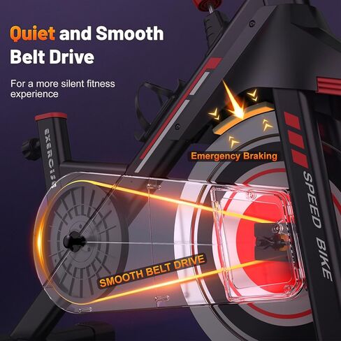 دراجة تمرين أنشير، دراجات ثابتة للمنزل، دراجة ثابتة مع شاشة LCD، دراجة تدور مع دولاب موازنة ثقيل، يتم تركيب الدراجة الداخلية في غضون 20 دقيقة، مثالية لحرق القلب in Kuwait