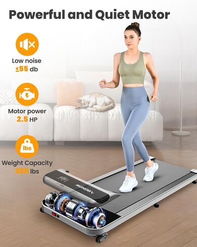 Under Desk Treadmill, Walking Pad for Home/Office,Under Desk Treadmill,Treadmills for Home,Walking Pad Treadmill Under Desk,320 Lb Capacity in Kuwait
