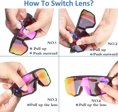 نظارات شمسية مستقطبة للأطفال لركوب الدراجات 3 عدسات 8-14 سنة للأولاد والبنات ورياضات البيسبول الناعمة in Kuwait