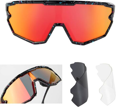 نظارات شمسية مستقطبة للأطفال لركوب الدراجات 3 عدسات 8-14 سنة للأولاد والبنات ورياضات البيسبول الناعمة in Kuwait