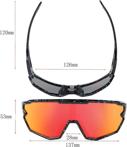 نظارات شمسية مستقطبة للأطفال لركوب الدراجات 3 عدسات 8-14 سنة للأولاد والبنات ورياضات البيسبول الناعمة in Kuwait
