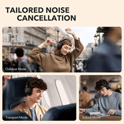 Soundcore by Anker Life Q30 Hybrid Active Noise Cancelling Headphones with Multiple Modes, Hi-Res Sound, Custom EQ via App, 40H Playtime, Comfortable Fit, Bluetooth Headphones(Renewed) in Kuwait