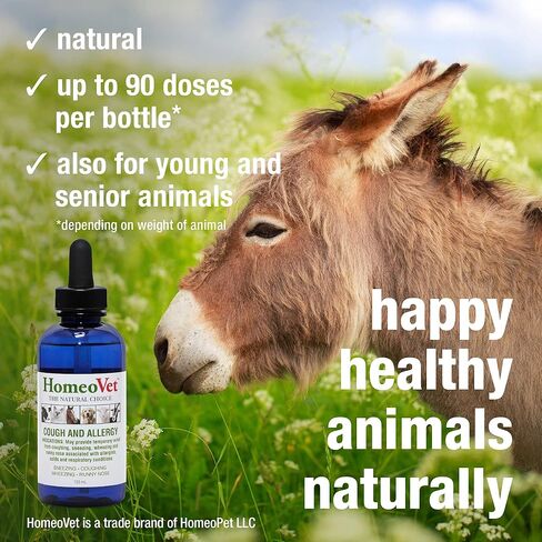 HomeoVet EquioPathics Cough and Allergy, Natural Allergy Medication for Large Animals, 120 Milliliters in Kuwait