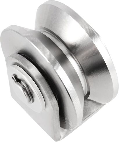 PINGEUI 2 حزمة 3 بوصة الفولاذ المقاوم للصدأ عجلة الأخدود V، عجلة الأخدود V مع قوس لبوابة انزلاق، بوابة المتداول، المسار المقلوب، الآلات الصناعية، سعة 882 رطلاً in Kuwait