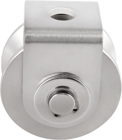 PINGEUI 2 حزمة 3 بوصة الفولاذ المقاوم للصدأ عجلة الأخدود V، عجلة الأخدود V مع قوس لبوابة انزلاق، بوابة المتداول، المسار المقلوب، الآلات الصناعية، سعة 882 رطلاً in Kuwait