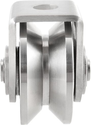 PINGEUI 2 حزمة 3 بوصة الفولاذ المقاوم للصدأ عجلة الأخدود V، عجلة الأخدود V مع قوس لبوابة انزلاق، بوابة المتداول، المسار المقلوب، الآلات الصناعية، سعة 882 رطلاً in Kuwait