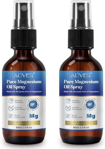 رذاذ زيت المغنيسيوم، رذاذ مغنيسيوم نقي للأقدام، طبيعي، خالي من الغلوتين، رذاذ الجسم المغنيسيوم السحري غير المعدل وراثيًا - 2.0 أونصة سائلة in Kuwait