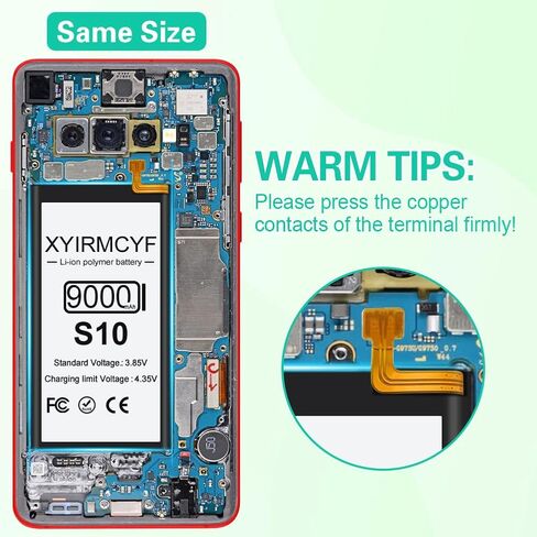 Galaxy S9 Battery (2024 New Upgrade), 9500mAh High Capacity Battery for Galaxy S9 SM-G960 G960U/U1/A/R4/W/F/T/P/V EB-BG960ABE EB-BG960ABA with Repair Kits in Saudi Arabia