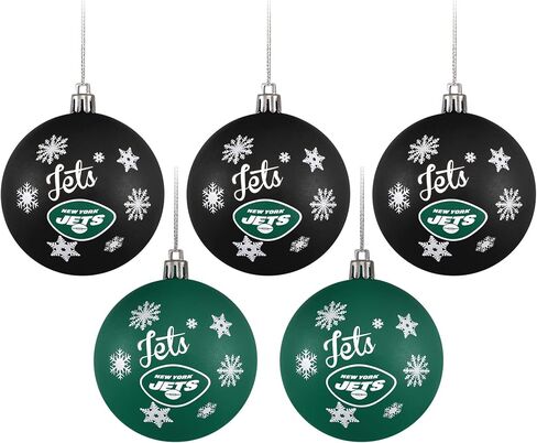 FOCO NFL Unisex-Adult NFL Team Logo 5-Pack Shatterproof Holiday Tree Ball Ornament Set in Saudi Arabia