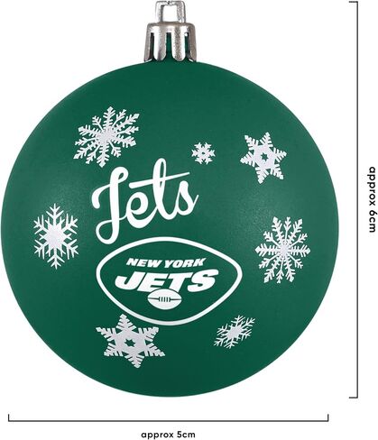 FOCO NFL Unisex-Adult NFL Team Logo 5-Pack Shatterproof Holiday Tree Ball Ornament Set in Saudi Arabia