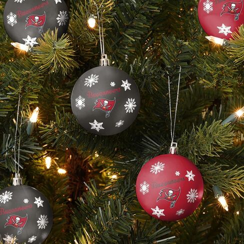 FOCO NFL Unisex-Adult NFL Team Logo 5-Pack Shatterproof Holiday Tree Ball Ornament Set in Saudi Arabia