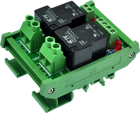 CZH-Labs DIN Rail Mount 24V سلبي 2 SPST-NO 30Amp وحدة تتابع الطاقة. in Kuwait