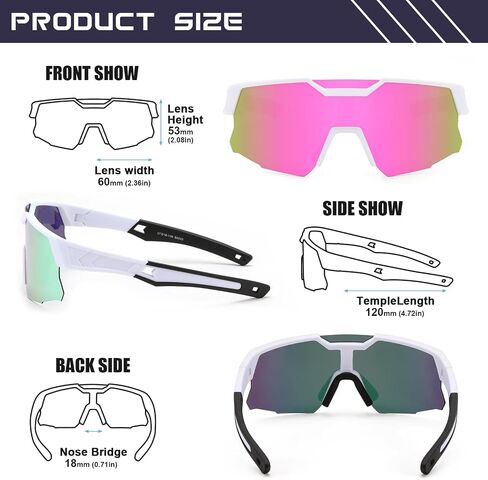 Kids Sunglasses Youth Baseball Sunglasses for Boys Girls, Polarized Teens Softball Sports Cycling Glasses Age 8-16 in Saudi Arabia