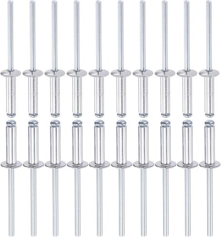 2.4mm x 9mm (DxL) Blind Rivets - 120Pack - Good for Machinery Joining - Aluminum Dome Open End Rivet in Saudi Arabia