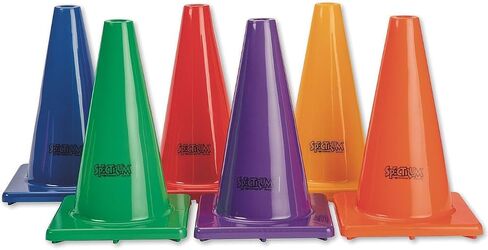 S&S Worldwide Spectrum™ Poly Cones Set of 6, 12" - Vinyl, Wind Resistant in 6 Vibrant Colors in Saudi Arabia