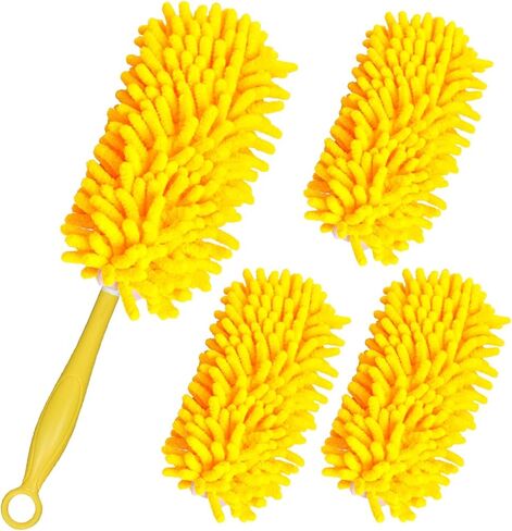 Reusable Duster Refills Compatible with Swiffer Duster Handle, Bafezoze Washable Duster Pads 4 Pack Blue (Handle Not Included) in Saudi Arabia