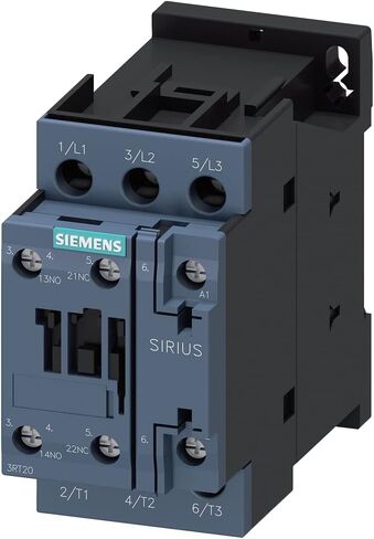 سيمنز 3RT2025-1AC20، 3 أقطاب، 16 أمبير، ملف 24VAC، موصلات مصنفة من IEC in Saudi Arabia