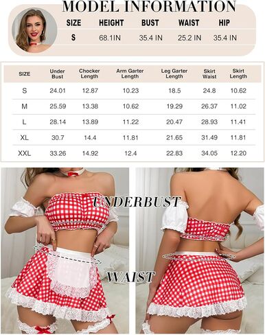 Genhoo Sexy Lingerie for Women Naughty Outfits Dress Up Crop Top Mini Skirt Set Lingerie Set Holiday Outfits Blue M in Saudi Arabia