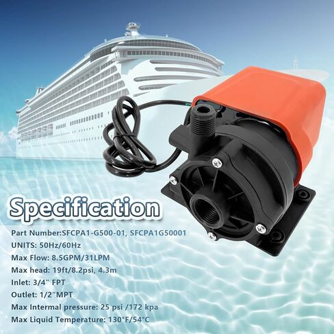 مضخة تيار متردد بحرية 500 جيجا في الساعة، مضخة مياه تيار متردد بحرية 115 فولت، مضخة توزيع تكييف الهواء البحرية، مضخة تيار متردد لتدوير مياه البحر الغاطسة 500 جيجا في الساعة 115 فولت، مضخة تدوير مياه مكيف الهواء البحري in Kuwait