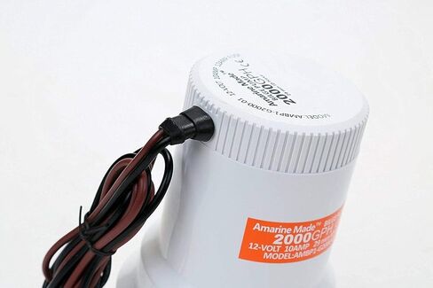 مضخة نزح غير أوتوماتيكية للقوارب 2000 GPH مضخة غاطسة 12 فولت 2000 GPH قارب البحرية السباكة مخرج كهربائي 8.5A in Kuwait