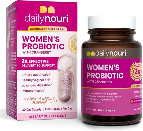 Nouri Women’s Health Probiotic and Omega for Vaginal, Digestive, and Immune Health, Probiotics for Women, Take Daily - 30 Day Supply in Saudi Arabia