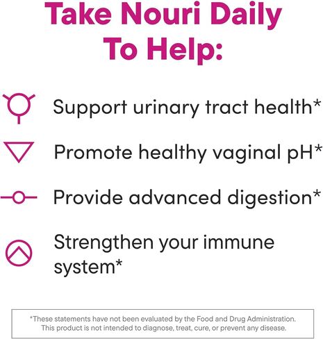 Nouri Women’s Health Probiotic and Omega for Vaginal, Digestive, and Immune Health, Probiotics for Women, Take Daily - 30 Day Supply in Saudi Arabia