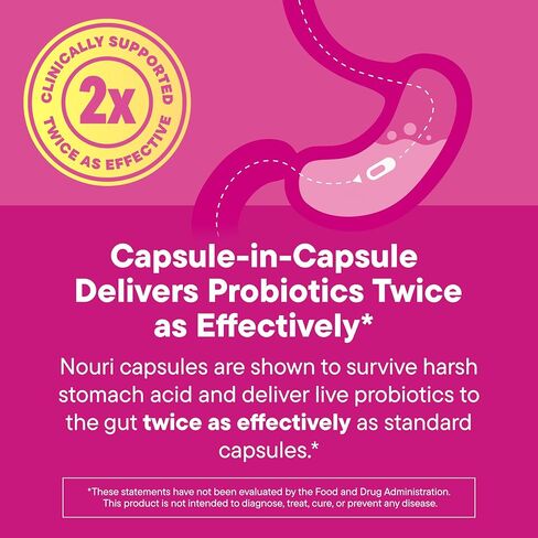 Nouri Women’s Health Probiotic and Omega for Vaginal, Digestive, and Immune Health, Probiotics for Women, Take Daily - 30 Day Supply in Saudi Arabia