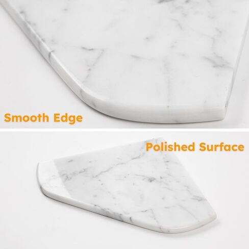 Diflart Marble Corner Shower Shelf, 8 Inch, Polished, White Carrara, Marble Corner Floating Shelves, Wall Mounted Stone Corner Shelves for Shower Bathroom Kitchen, Pack of 1 Piece in Saudi Arabia