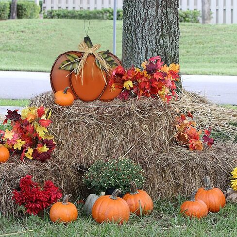 Morning View Fall Door Decor Pumpkin Welcome Sign Wood Autumn Hanging Wall Decorations Door Hanger Indoor Outdoor for Thanksgiving Wall Art Home Decor Porch in Kuwait