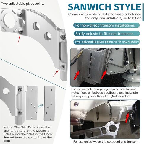 for Minn Kota 1810302 Talon Sandwich Adapter Bracket for Port, Talon Mounting Bracket, Talon Shallow-Water Anchor Adapter Bracket for Port Mounting in Saudi Arabia